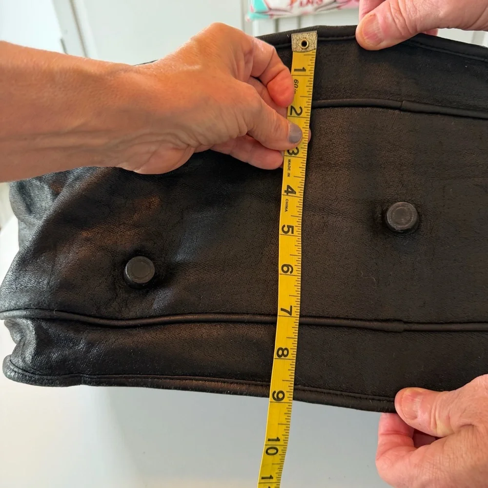 Kluge Black Leather Weekender Travel Bag Carry On Expandable Laptop Briefcase